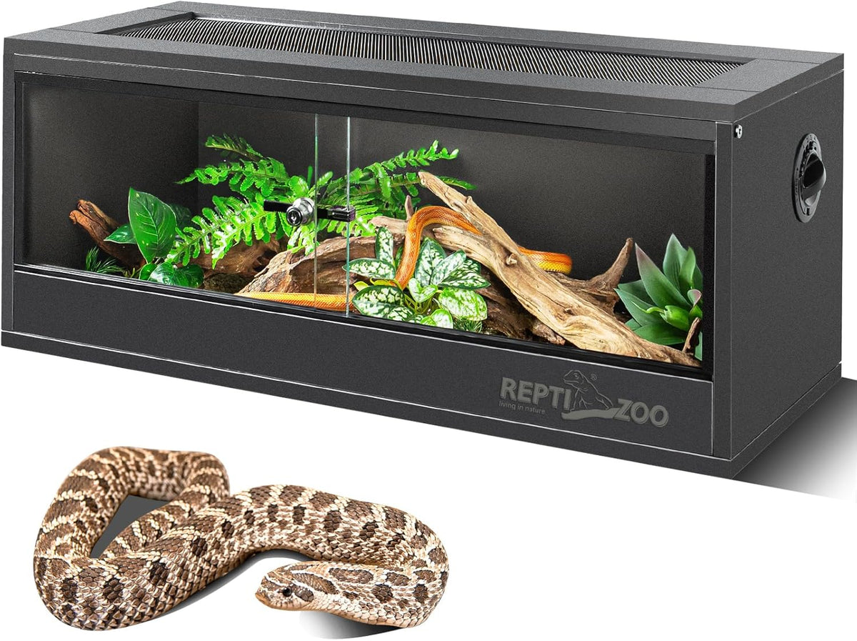 REPTI ZOO 20 Gallon PVC Reptile Tank, 30x12x12 inch Reptile Terrarium for Crested Gecko Frog Lizard