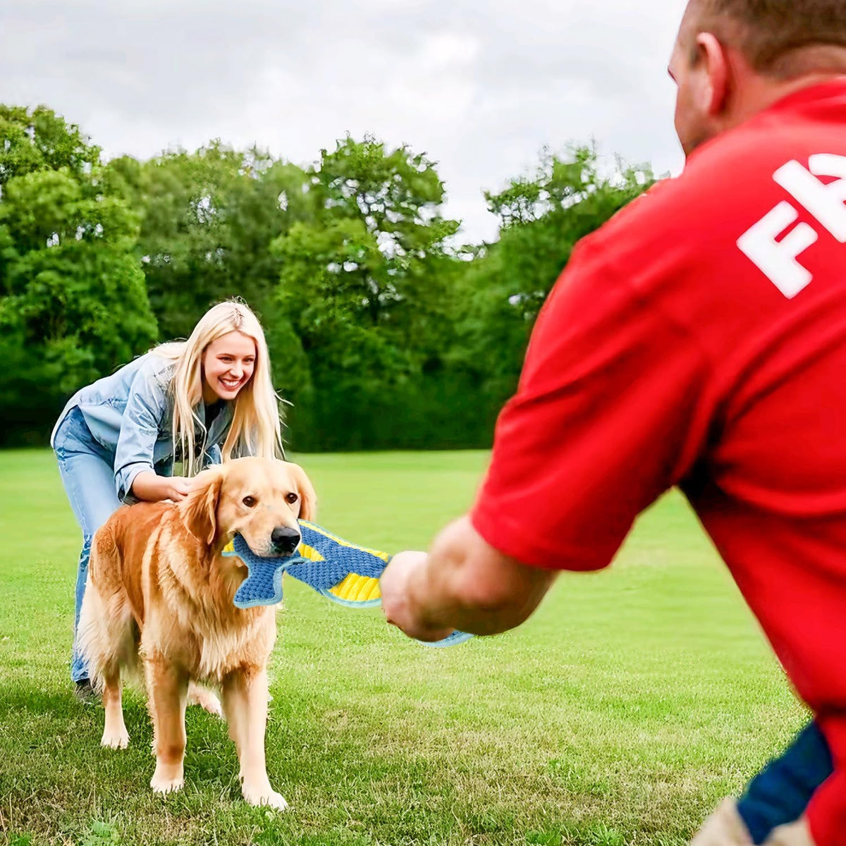Dog Toy Squeaky Aggressive Durable Dog Toys for Dogs Chew No-Stuffed Dog Toy Interactive Hours of