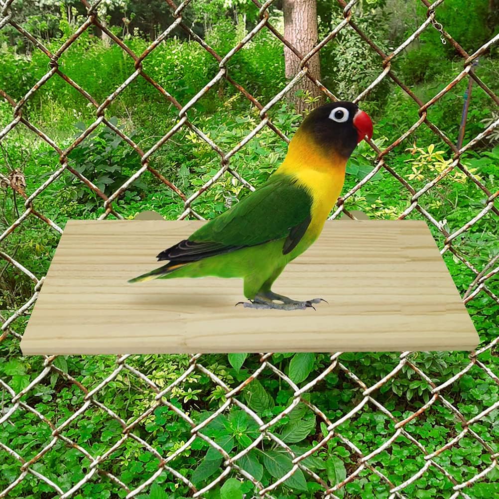 3Pcs Pet Parrot Bird Cage Perches Square Wooden Stand Platform Budgie Toys Bird Tree Perches for
