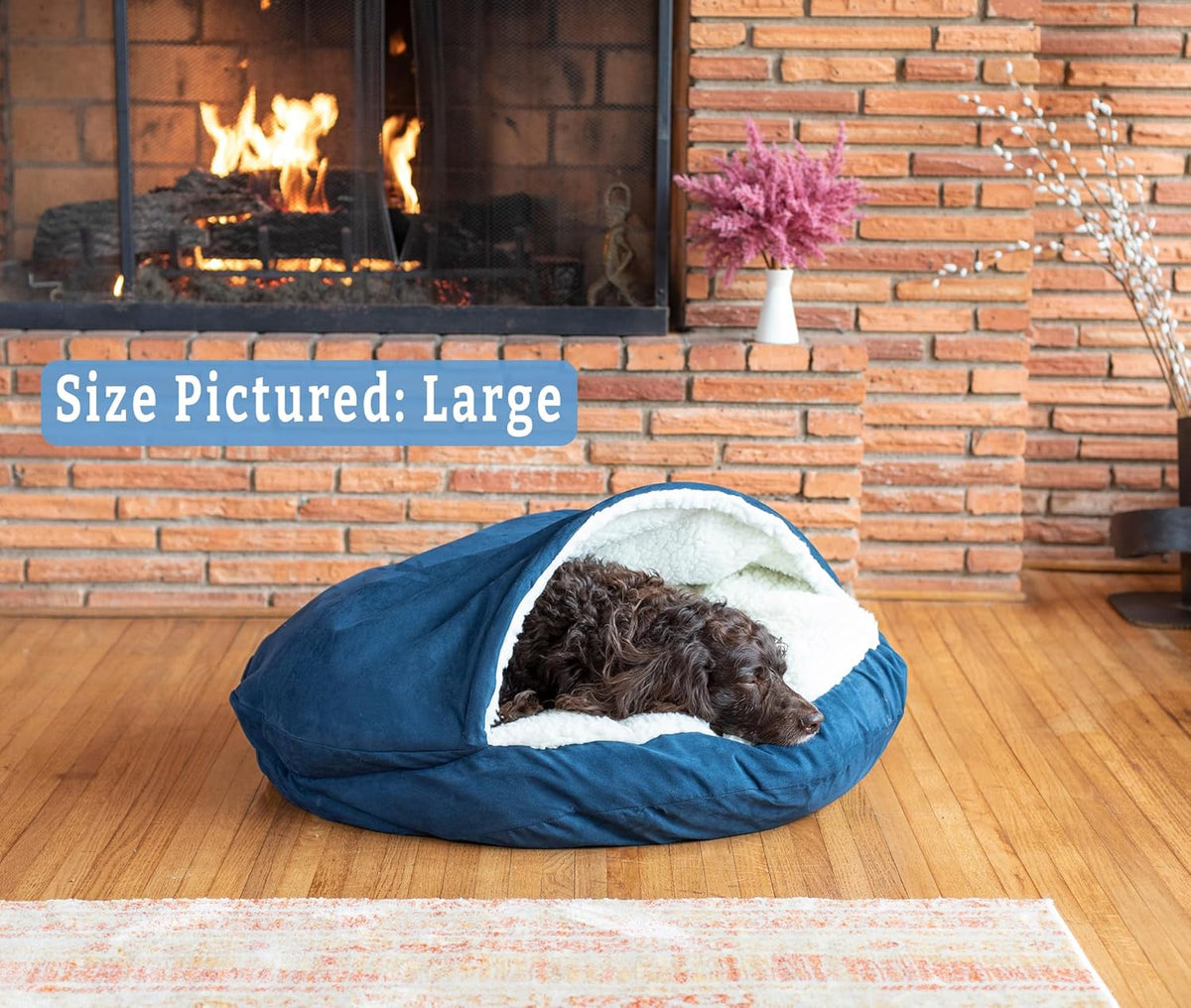 Snoozer Luxury Cozy Cave Dog Bed - Indoor Dog Bed with Cover Cave, Covered Calming Burrow for