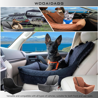 Dog Car Seat,Fully Detachable and Washable Cover,Easy to Assemble,Comfy Cushion Fill in Memory