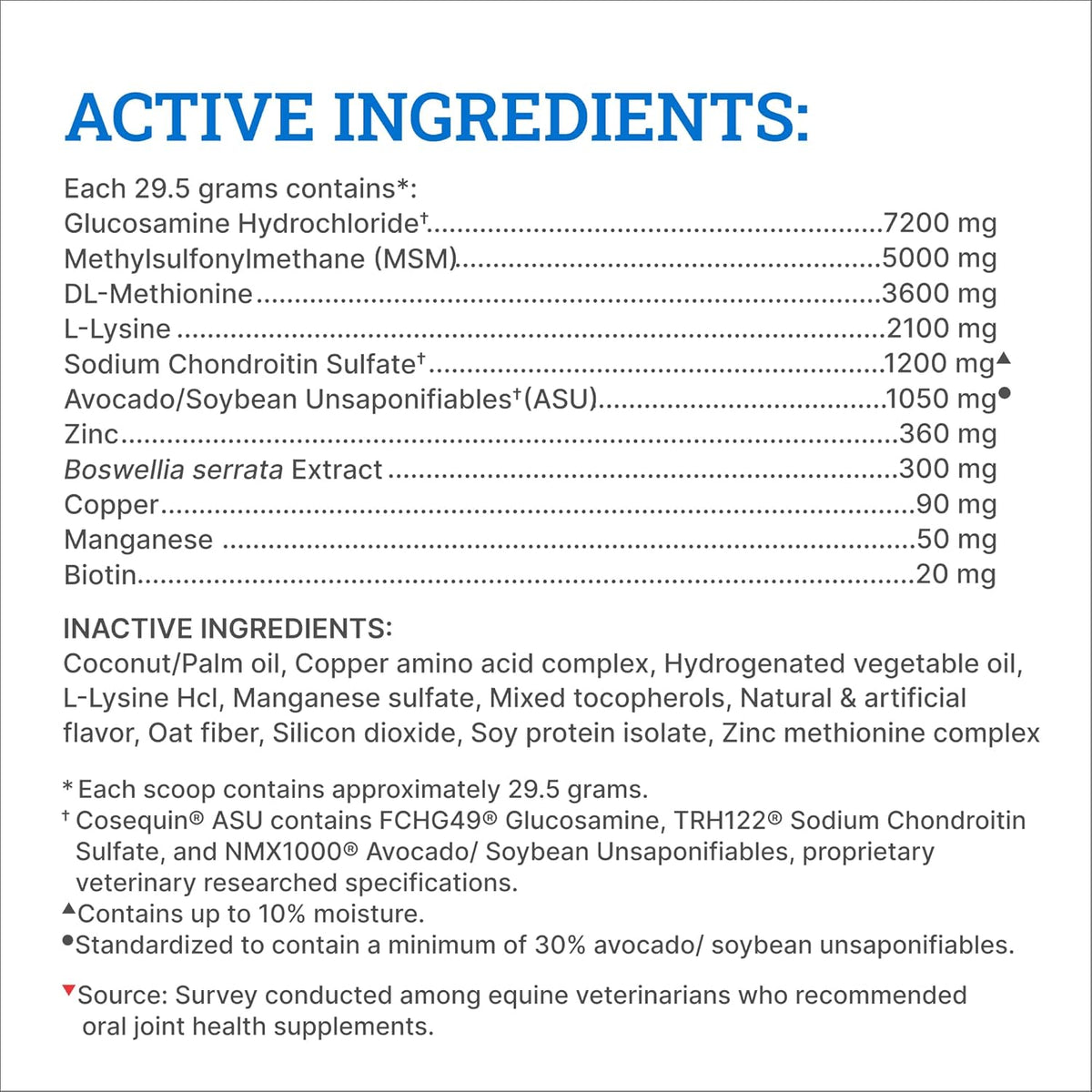 Nutramax Laboratories Cosequin ASU Joint & Hoof Pellets Joint Health Supplement for Horses