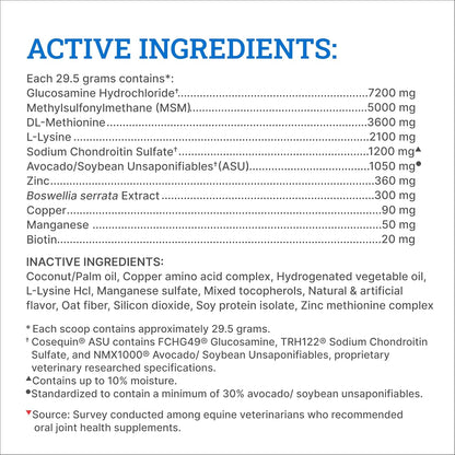 Nutramax Laboratories Cosequin ASU Joint & Hoof Pellets Joint Health Supplement for Horses