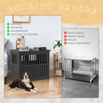 Dog House - Resin Outdoor Dog Kennel with Ventilated Design, Waterproof Dog Bed Shelter for