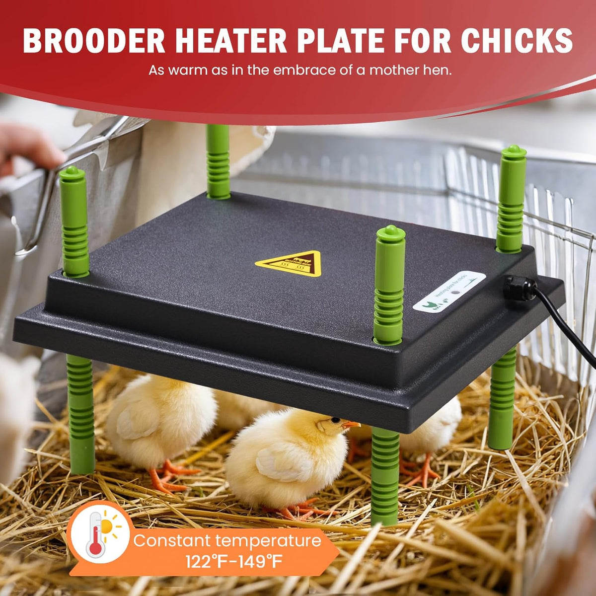Chicken Brooder Box for Chick Starter Kit - 10 * 12inch Brooder Heating Plate Chick Brooder