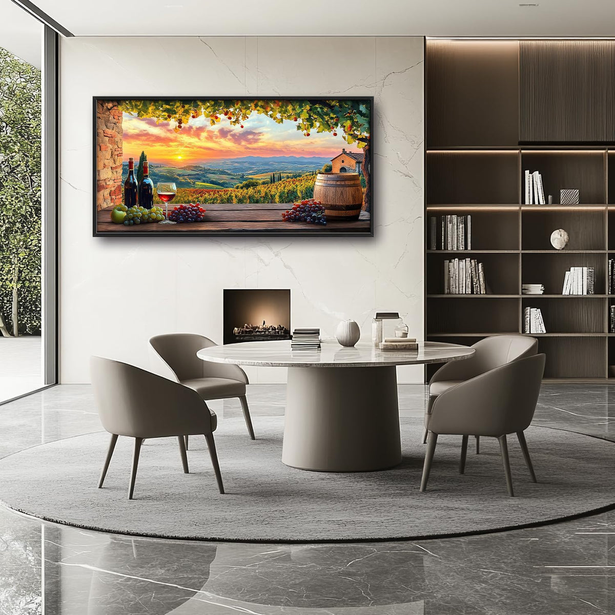 Large Sunrise Landscape Wall Art for Living Room, Sunset Scenery Canvas Oversized Wall Decor for