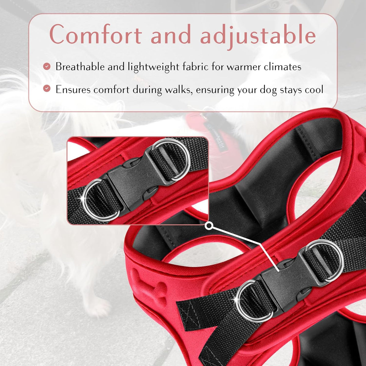No Pull Dog Harness for Small, Medium & Large Dogs – Soft Padded, Adjustable Step-in Pet Vest with