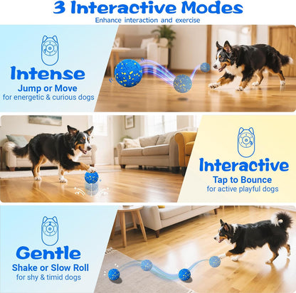 Smart Dog Ball Interactive Dog Toy with Remote Control,Automatic Moving,Bouncing and Rotating 3