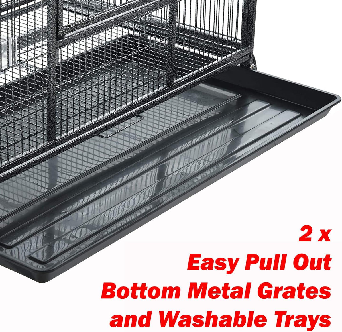 Extra Large Double Stacker Breeding Flight Bird Wrought Iron Separate Parrot Bird Cage Side Nesting