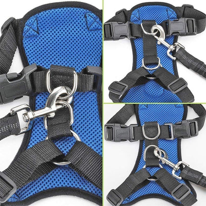 SlowTon Dog Seat Belt Harness for Car, Dog Car Harness Adjustable Mesh Breathable & Dog Seatbelt