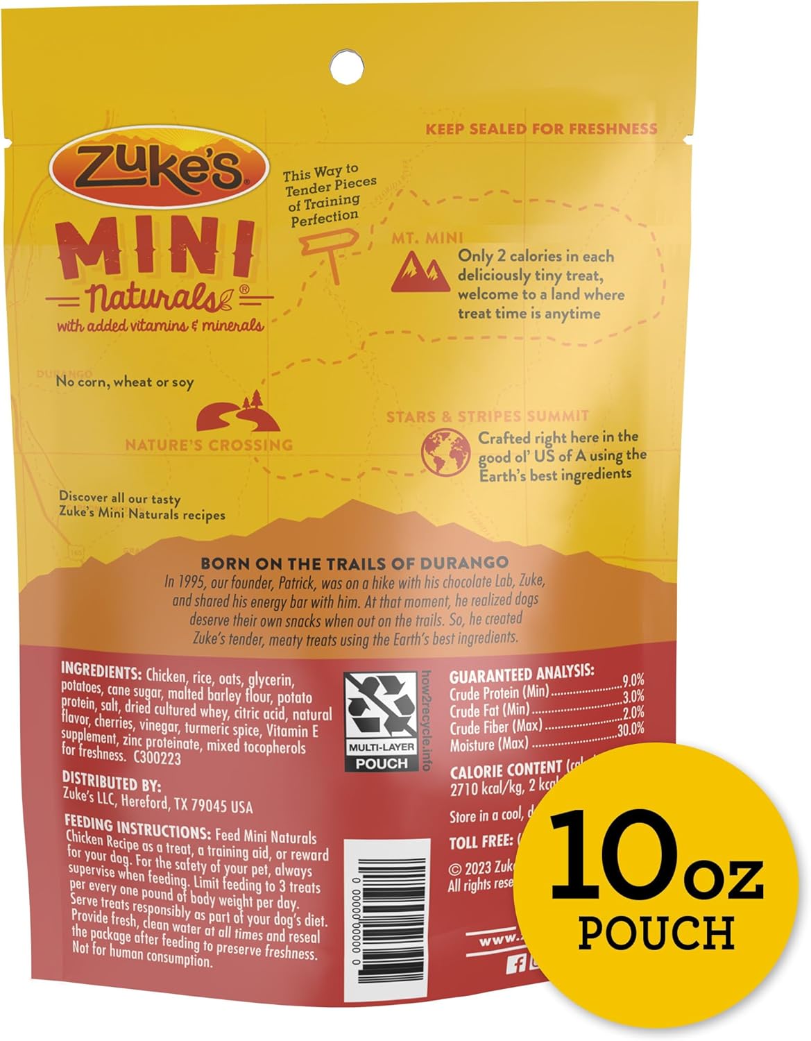 Zuke’s Mini Naturals Dog Training Treats for Dogs of All Sizes, Pet Treats made with Real Chicken