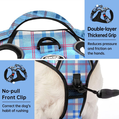 IVY&LANE No Pull Dog Harness with Leash Set, Reflective No Choke Pet Vest,Adjustable Oxford Dog