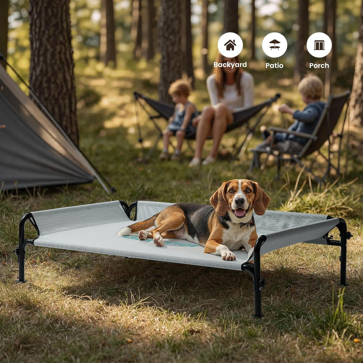 Gardner Pet Elevated Dog Bed for Medium Size Dog, Outdoor Raised Bed Waterproof Portable Cooling
