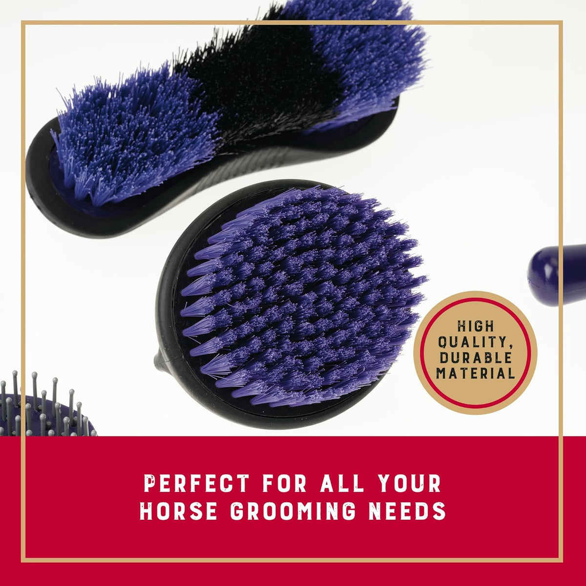 Weaver Equine 6-Piece Horse Grooming Kit, Ergonomic Gentle Horse Care Kit, Equestrian Supplies for