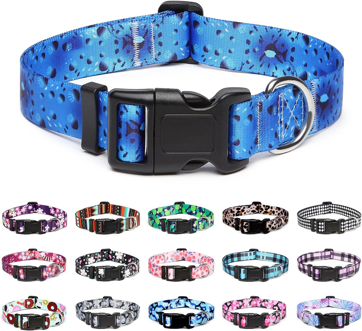 Mercano Adjustable Dog Collar - Special Design Patterns, Soft Nylon Comfortable Durable Pet Collar