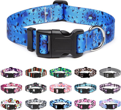 Mercano Adjustable Dog Collar - Special Design Patterns, Soft Nylon Comfortable Sturdy Pet Collar