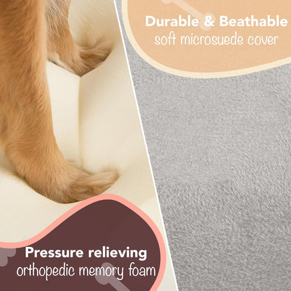 Friends Forever X-Large Dog Bed, Orthopedic Dog Sofa Memory Foam Mattress, Calming Dog Couch Bed