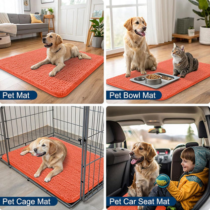 Smiry Dog Door Mat for Muddy Paws 30x20, Absorbs Moisture and Dirt Doormat, Non-Slip Washable Quick