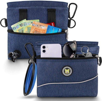 Viklluyr Dog Treat Pouch Bag with Magnetic Closure, Dog Food Carrier with Removable Inner Pocket