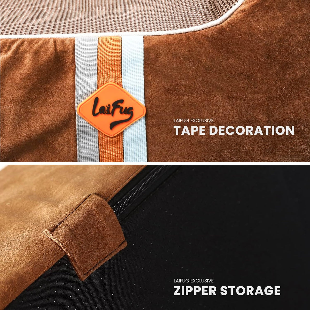 Laifug Orthopedic Memory Foam Extra Large Dog Bed Pillow (50" x 36" x 10", Brown) Durable