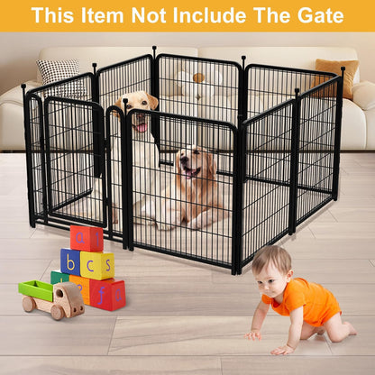 Doorless Dog Playpen 56inch 10 Panels, Dog Fence Outdoor for Yard, Garden Fence for Medium/Large