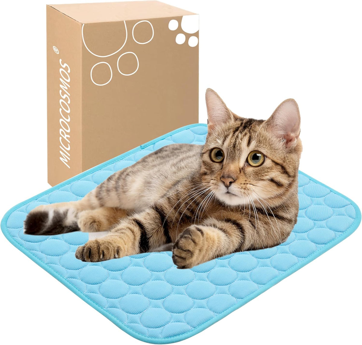 MICROCOSMOS Summer Cooling Mat & Sleeping Pad- Water Absorption Top, Materials Safe, Easy Carry, EZ