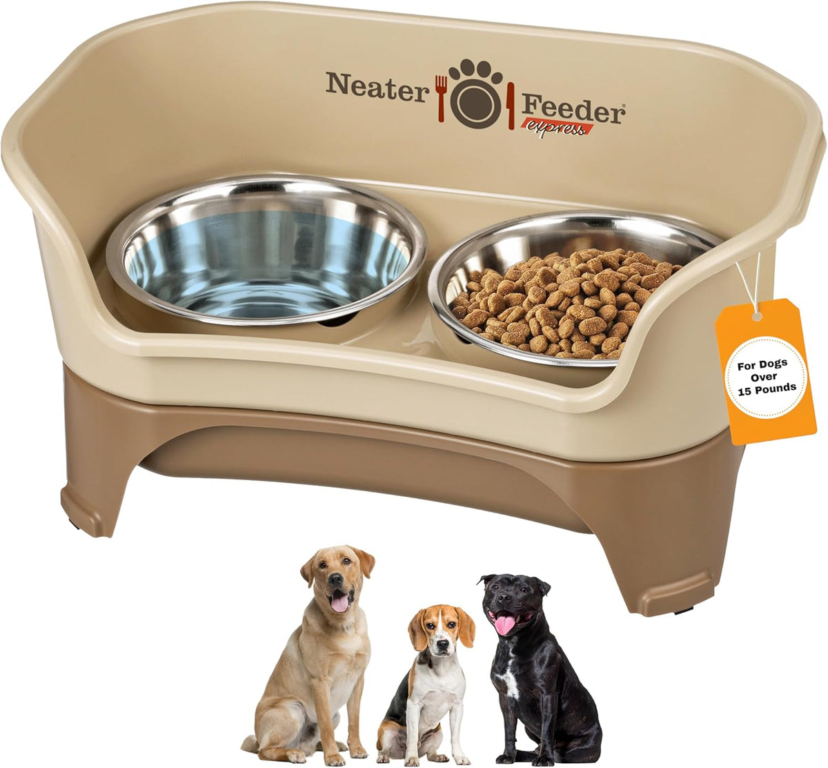 Neater Feeder Express Mess Proof Dog Bowls Elevated for Medium to Large Sized Breed, No Spill