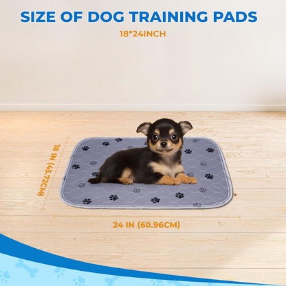 Fostanfly Reusable Puppy Pads, 2 Pack 18"x 24" Washable Pee Pads for Dogs, Absorbent and Leakproof