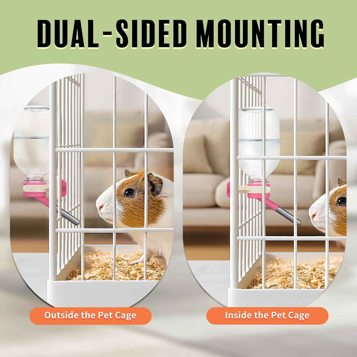 Choco Nose Patented No-Drip Water Bottle/Feeder for Guinea Pigs/Hamsters/Bunnies/Ferrets/Other
