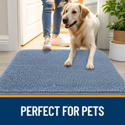 OLANLY Dog Door Mat for Muddy Paws 24x16, Absorbs Moisture and Dirt, Absorbent Non-Slip Washable
