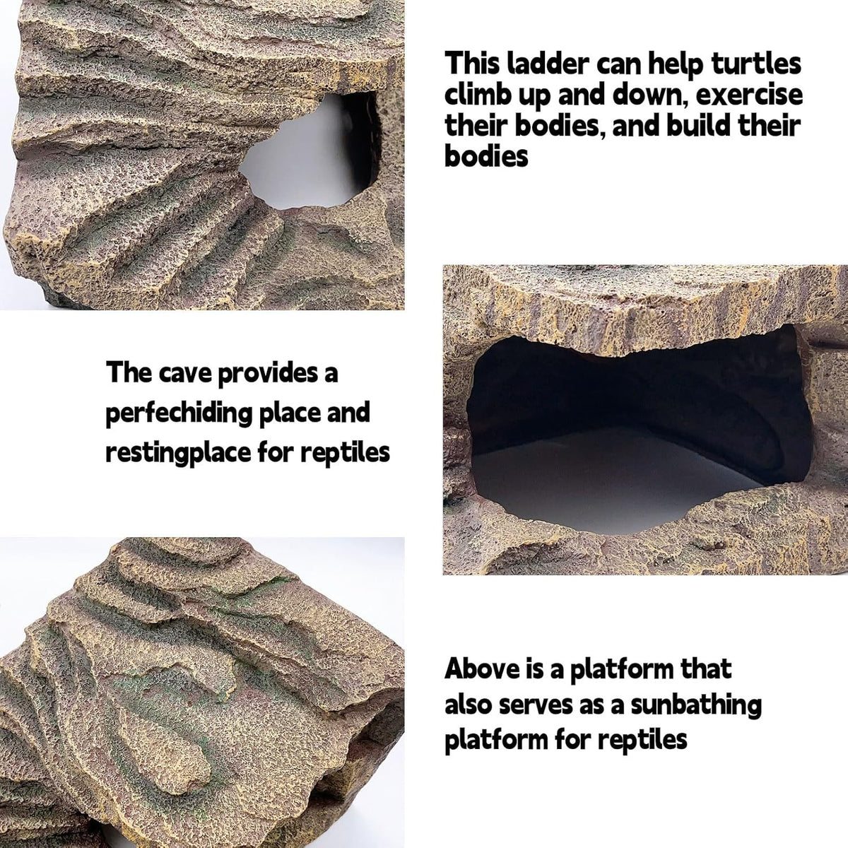kathson Turtles Basking Platform Tortoise Resting Terrace Climbing Ramp Resin Dock Tank Decorations
