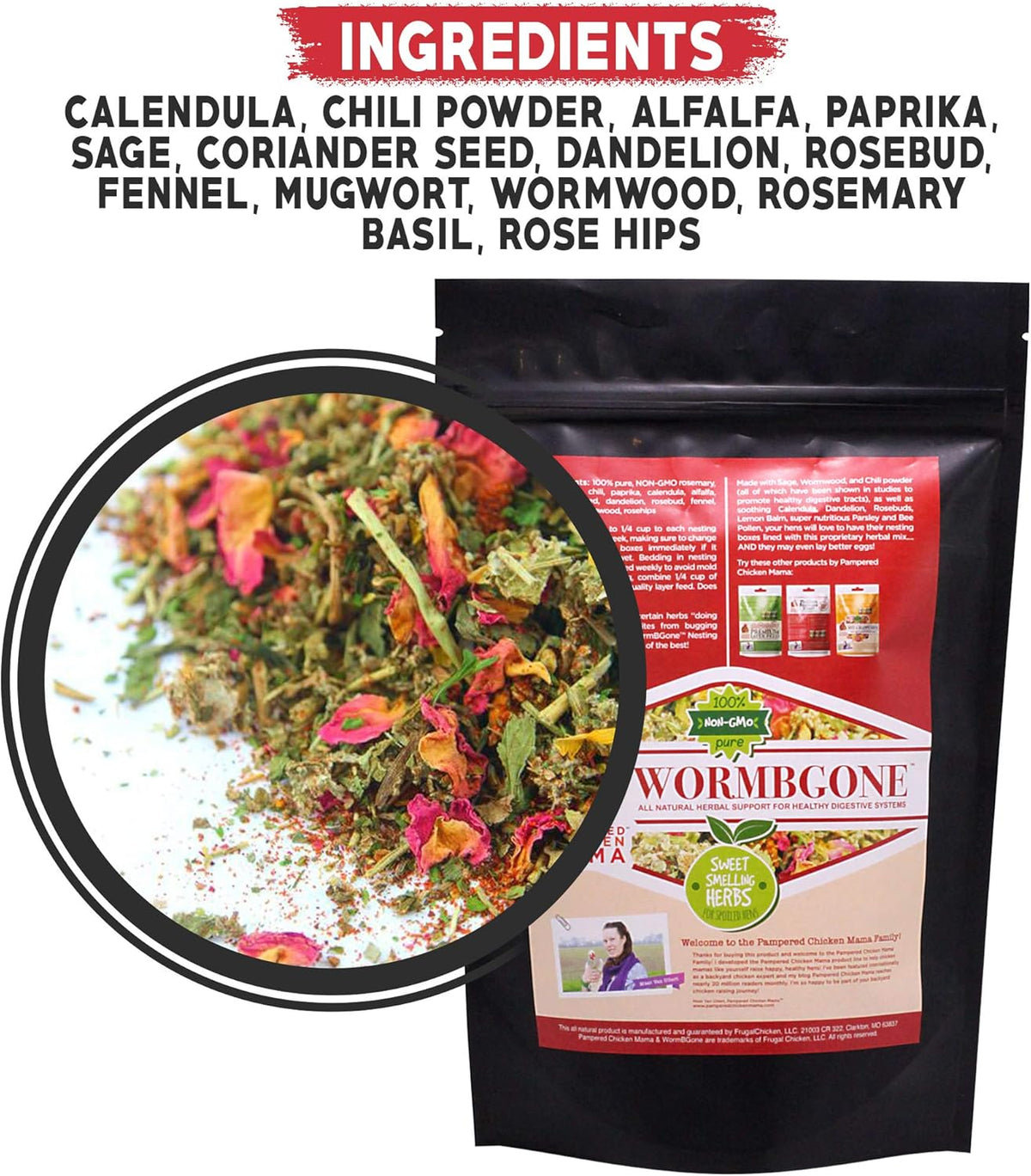 Non-GMO Backyard Chicken Nesting Herbs (8 Pounds) - Naturally Keep a Clean Coop Your Hens Will Love