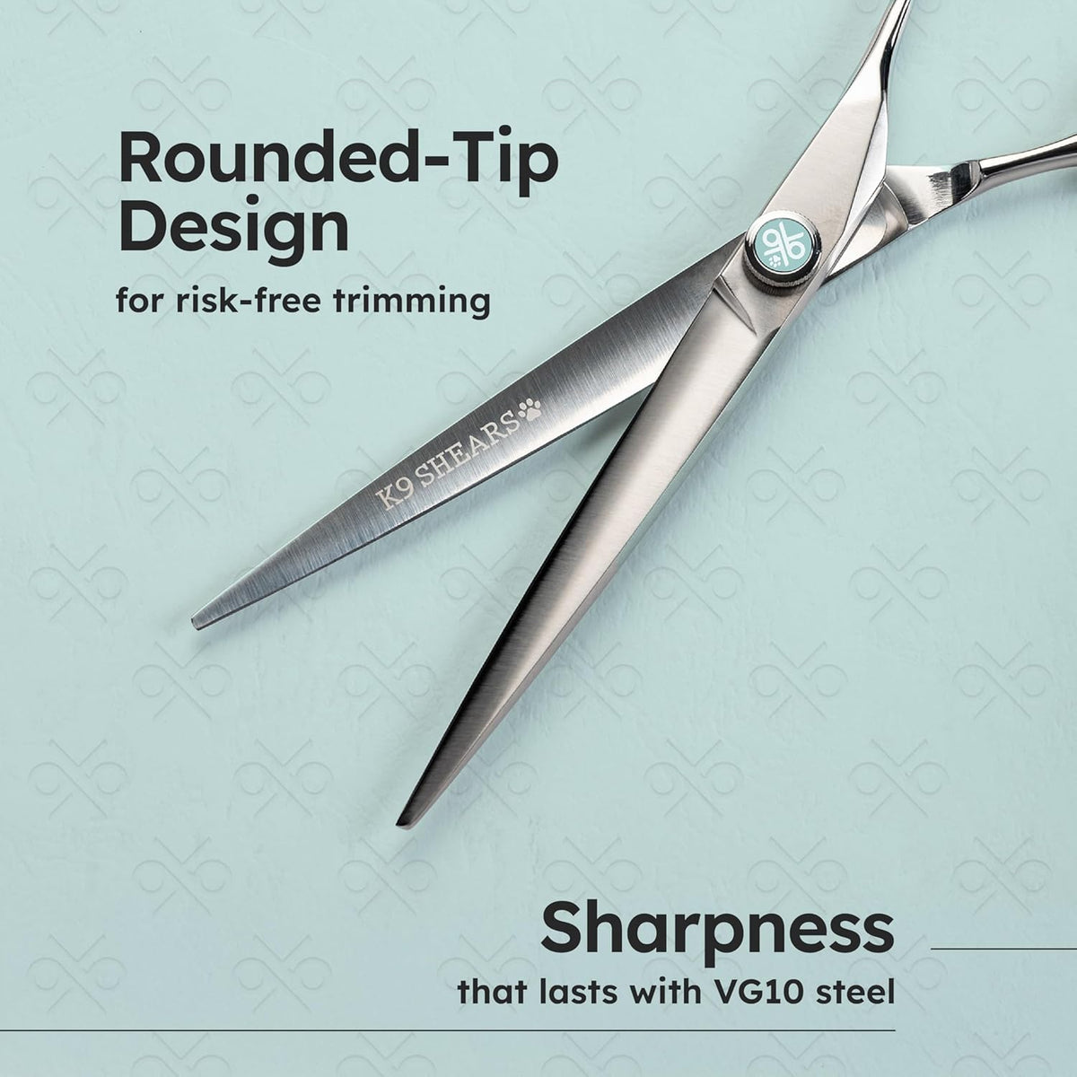 7” Dog Grooming Scissors｜VG10 Japanese Steel Professional Pet Grooming Shears for Cats & Dogs｜Clean