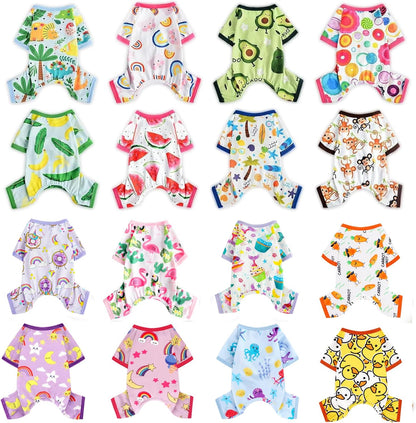Dog Pajamas Pjs Dog Clothes for Small Dogs Girl Boy Medium Size Dogs Soft Stretchy Dog Jumpsuit