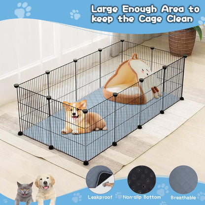 3 Packs Washable Guinea Pig Cage Liners, Waterproof Guinea Pig Pee Pads Reusable Absorbent Bedding