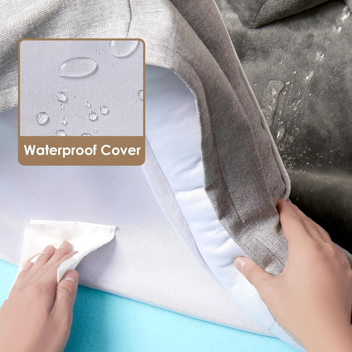 EHEYCIGA Orthopedic Dog Beds for Extra Large Dogs, Waterproof Memory Foam XXL Pet Bed with Sides