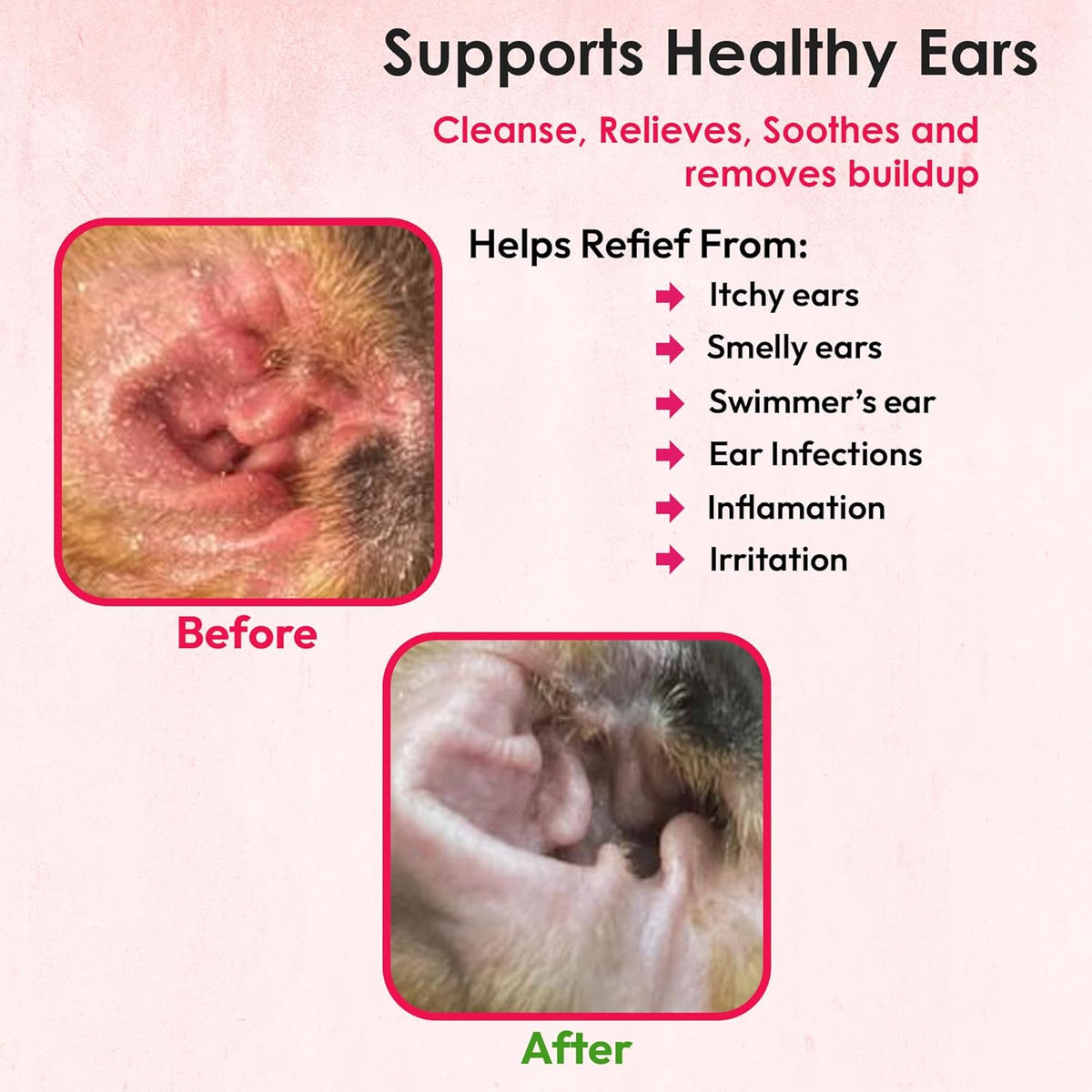 Truseb Advanced Topical Dog Ear Wash with Ketoconazole & Chlorhexidine Ear Flush Dog, Cats and