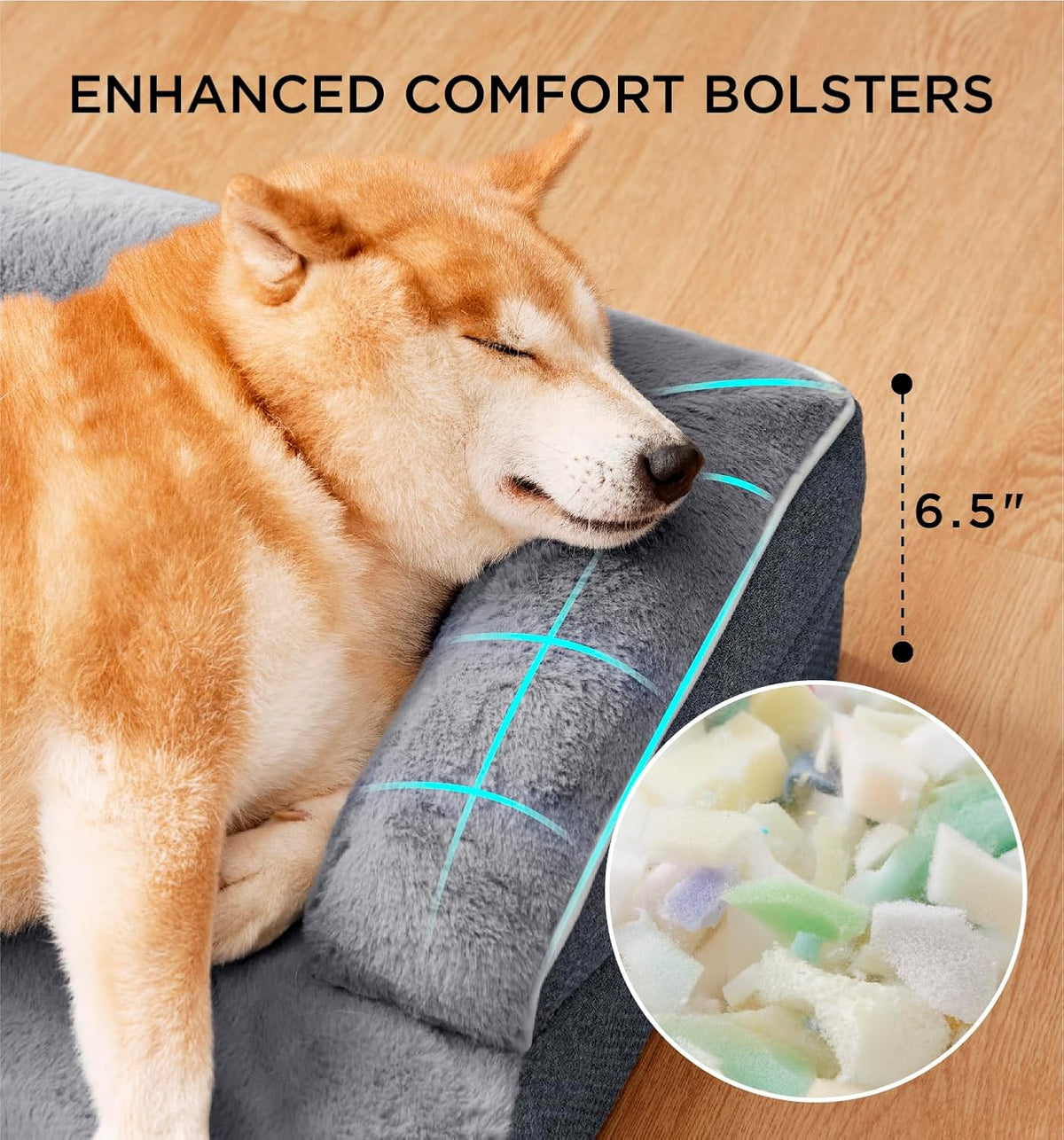 MADE 4 PETS Orthopedic Dog Bed for Large Dogs, Supportive Foam Big Large Pet Bed Sofa with Washable