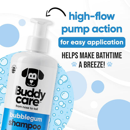 Bubblegum Dog Shampoo by Buddycare | Deep Cleansing Shampoo for Dogs | Bubblegum Scented | with