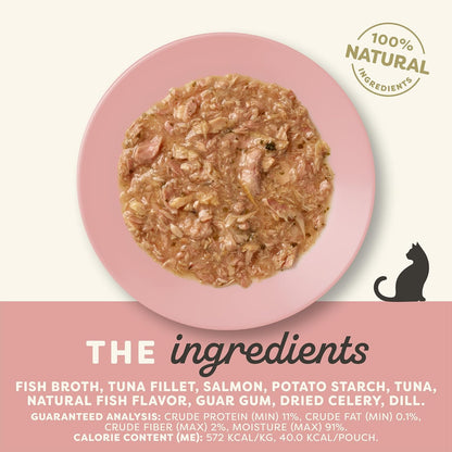 Applaws Natural Wet Cat Food in Gravy, Limited Ingredient Wet Cat Food Pouches, No Additives, Made
