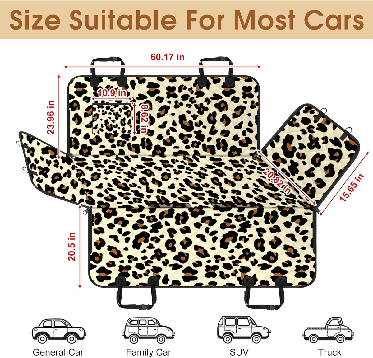 Dog Car Seat Cover, Durable Waterproof Scratch Proof Nonslip Dog Hammock, Back Seat Covers with