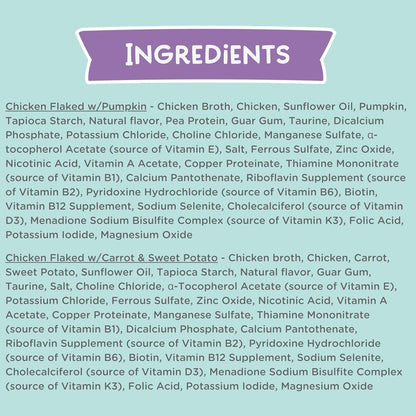 LOVE, NALA - FLAKED Fish & Chicken Variety Pack - 24 Pack- Natural Adult Cat Wet Food - Grain Free