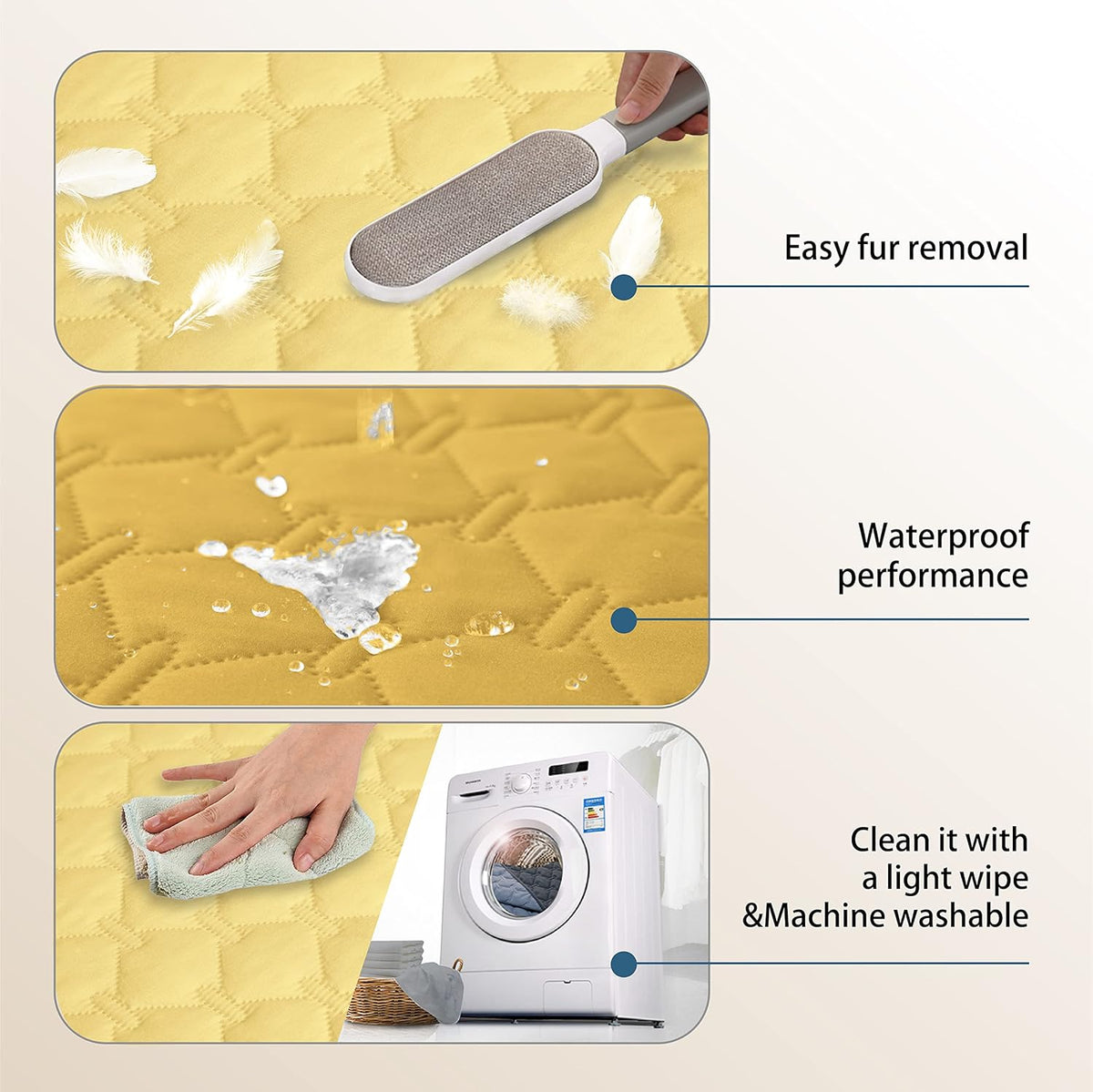 gogobunny 100% Double-Sided Waterproof Dog Bed Cover Pet Blanket Sofa Couch Furniture Protector for