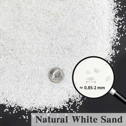 5 lbs Aquarium White Sand, 0.8-2 mm Mini Aquarium Gravel. Coarse Sand for Fish Tank, Paintings