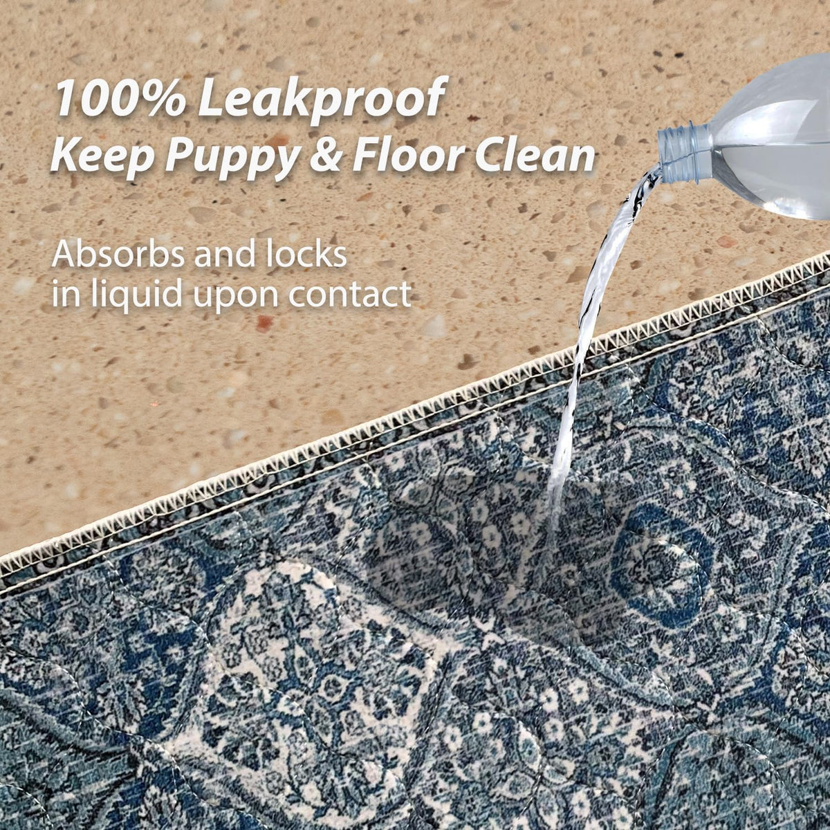 nunubaby Washable Pee Pads for Dogs, Stylish, Non-Slip and Leak-Proof Pee Pads. Reusable Potty Pads