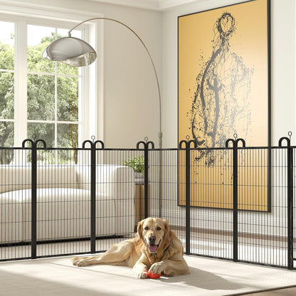 Dog Playpen Outdoor 32 Panels Heavy Duty Dog Fence 47" Height Anti-Rust with Doors Portable for RV