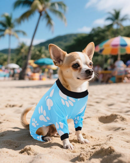 PET SHOW 4 Pack Small Dog Pajamas for Doggies Boy Dinosaur Shark Soft Stretchy PJs Plaid Jumpsuit