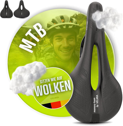 Velmia Bicycle Saddle - Comfortable Saddle for Men and Women - 3 Zone Concept - Waterproof Bicycle