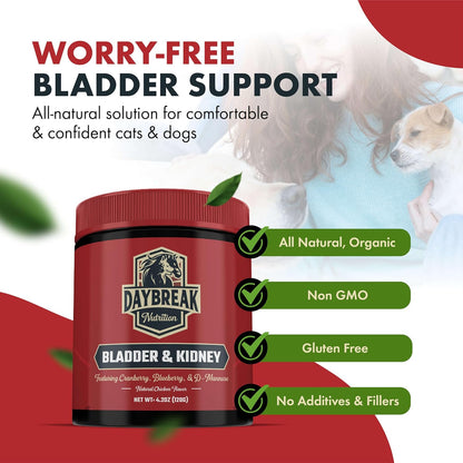 Bladder and Kidney Relief for Dogs & Cats by Daybreak Nutrition | Powder Cranberry Supplement for