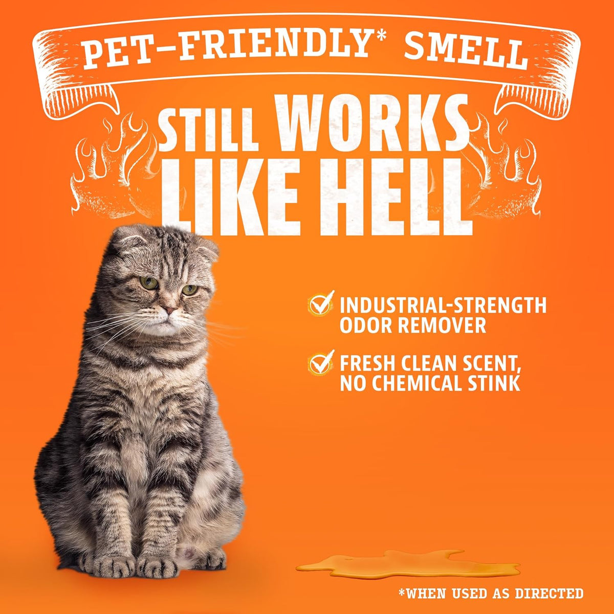 Angry Orange Pet Odor Eliminator Concentrate for Cat Urine and Smells - Fresh Scent - 8 oz (Makes